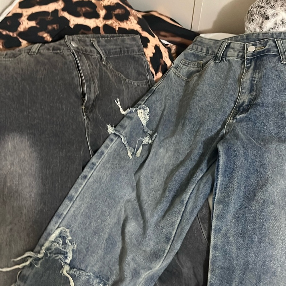 Black and light blue star jeans nbw size L